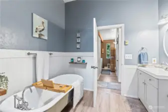 Luxurious Full Bath w/Claw Foot Tub and Separate Shower.