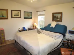 Large master can accommodate a King bed & more.