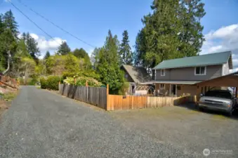 Private shared driveway.