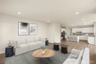 A great gathering space for family, friends, groups large and small.                                           virtually staged