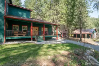 Enjoy the front yard.  There is even a small waterfeature to enjoy.