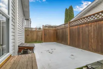 Fenced back area