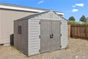 Storage shed.