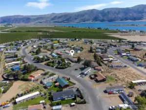 Aerial view of home.