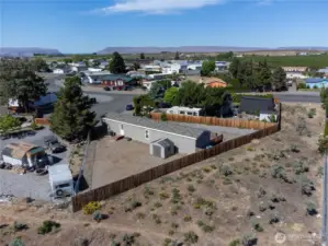 Aerial view from the back side of home.