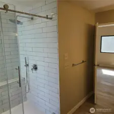 Walking Shower on the South wall of Master Bath