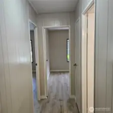 Hallway from Living Room towards second bathroom and other bedrooms