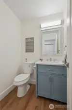 Chic and practical powder room located on the main floor.