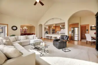 Open Concept Living Room - Kitchen - Formal Dining and Dining nook off the kitchen