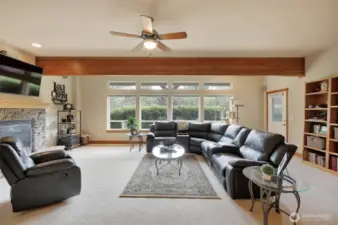 Basement Family Room with Private entrance access from outside.