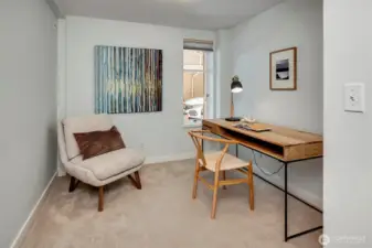 Third bedroom on lower floor. Great space for an office
