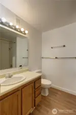 Primary bathroom with tub shower