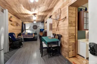 Cedar lined walls and ceiling in side addtion. Built in 2019.