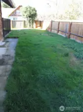 Fully fenced yard.