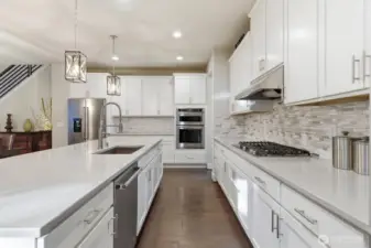 Stainless steel appliances, upscale materials and high-end finishes throughout.