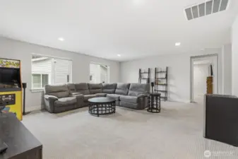 The Bonus Room is ideal for watching sports, game nights, or movie time.