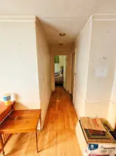 Bedrooms on opposite sides of the home.