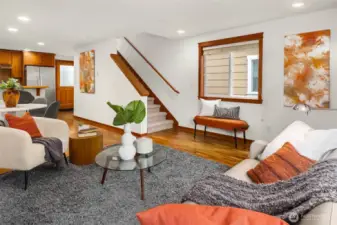 Spacious, light and bright living spaces