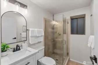 3/4 Bath located on the lower level