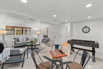 This space offers excellent potential to convert into a second kitchen and living area, ideal for future ADU use