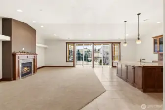 Wall above gas fireplace wired for TV if desired.