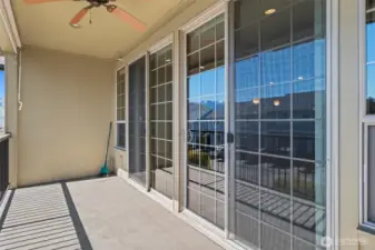 Deck with gas plumbing for BBQ.