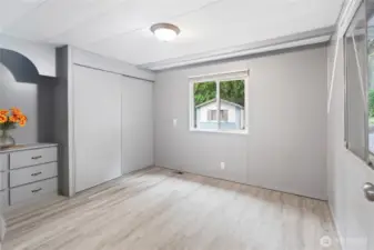 Comfortable second bedroom perfect for guests, office, or hobby space.