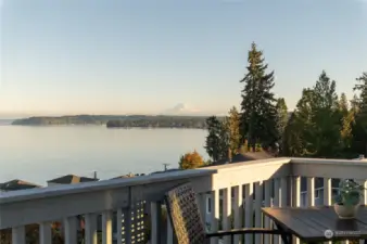 Watch the ferry sail in front of Mt. Rainier