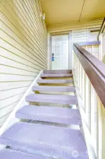 Steps to 2nd floor