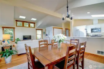 Dining room looking into living room