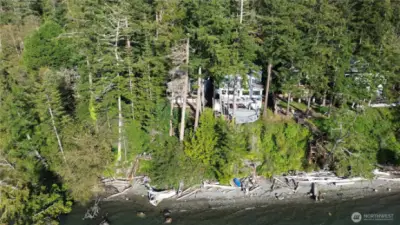 Arial photo home is on the left.