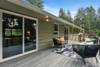 Deck- access off kitchen and dining room