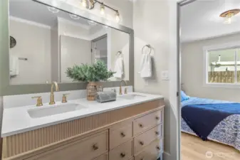 Primary features a double vanity!