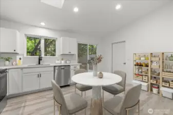 Virtually Staged Kitchen/Dining Room 1