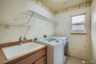 Spacious laundry room