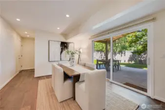 Wonderful dining area which leads to the heated covered patio, ideal for entertaining.