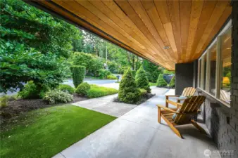 Imagine, relaxing in your Adirondack chairs looking out from the front of the home.