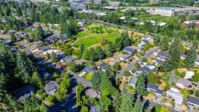 Another great aerial view of Surrey Downs, community and Surrey Downs Park.