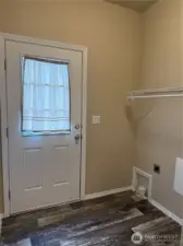 Utility Room with door to backyard