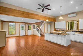 Spacious main floor great room with open flow concept.