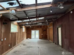 Entrance to the barn space and guest quarters to the right...