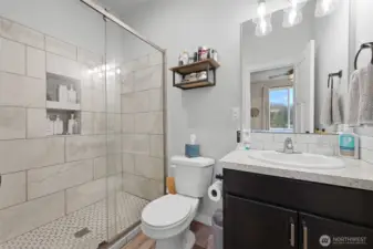 Primary on suite bath.