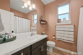 Full bath next to second bedroom