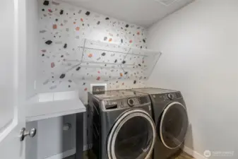 upstairs utility room.