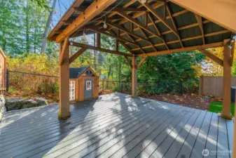 Rear patio with covered pergola. backing up to NGPA land.