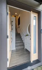 Front door and entryway.