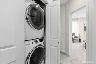 In-unit washer and dryer.