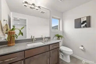 Bathroom off bonus room.