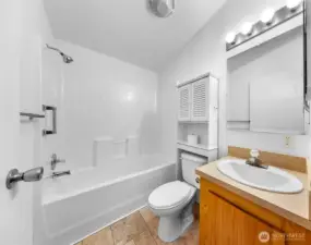 Full sized Guest Bathroom.