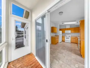 Sun Porch with a ton of windows...great place to have coffee in the morning.